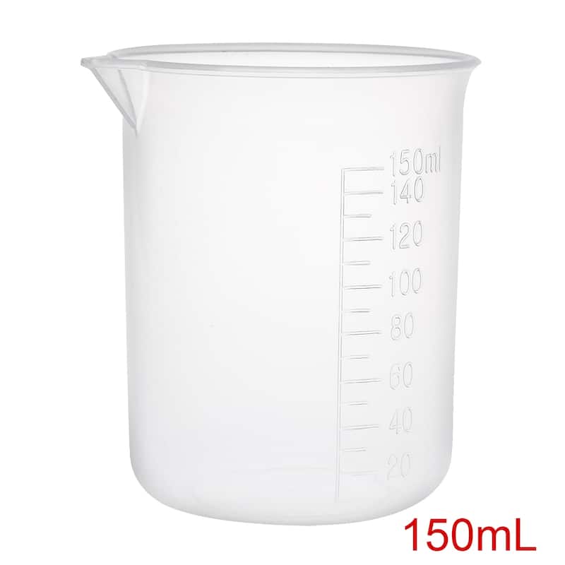 8pcs Measuring Cup Labs Clear PP Plastic Graduated Beakers - 150ml