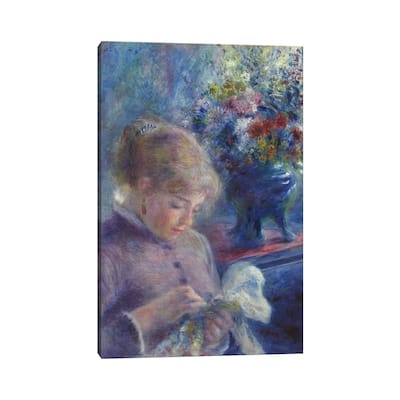 iCanvas "Young Woman Sewing, 1879" by Pierre-Auguste Renoir Canvas Print
