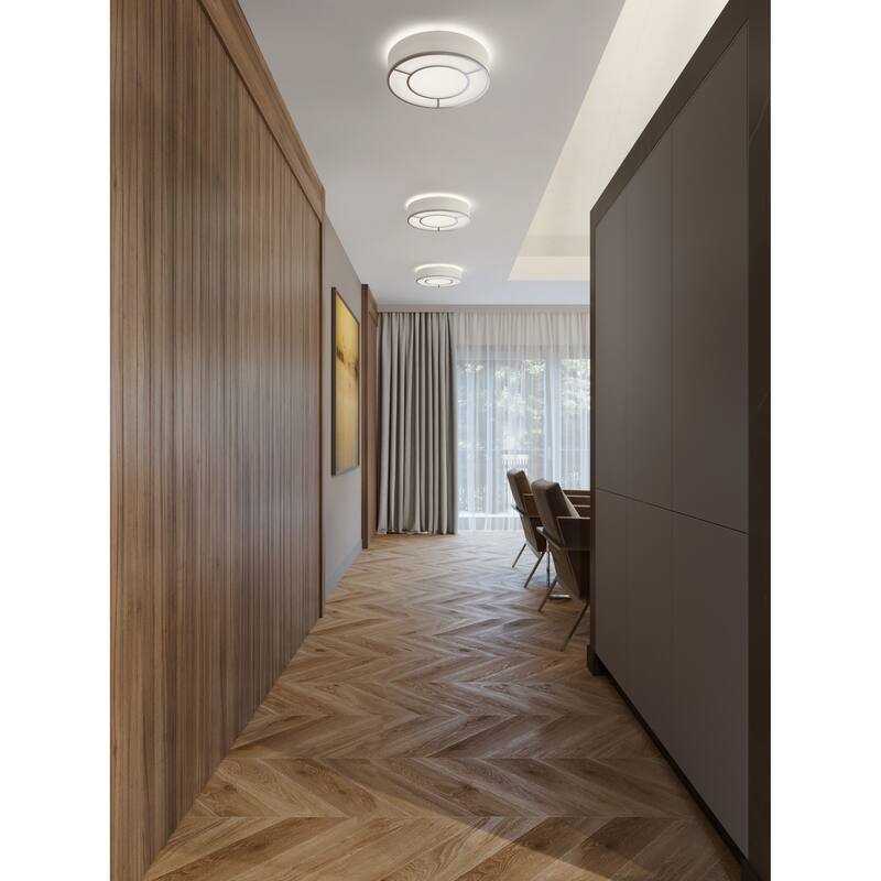 Carson Carrington Tift 20-inch Satin Nickel LED Flush Mount