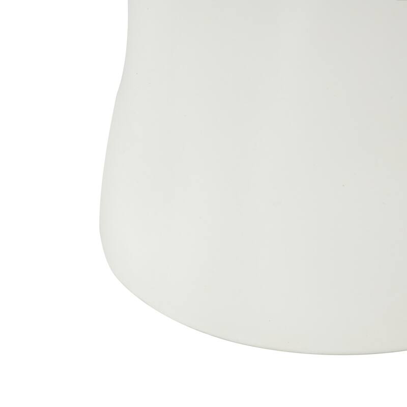 Ceramic Floral Round Vase with Narrow Opening - White - Roche River Decor