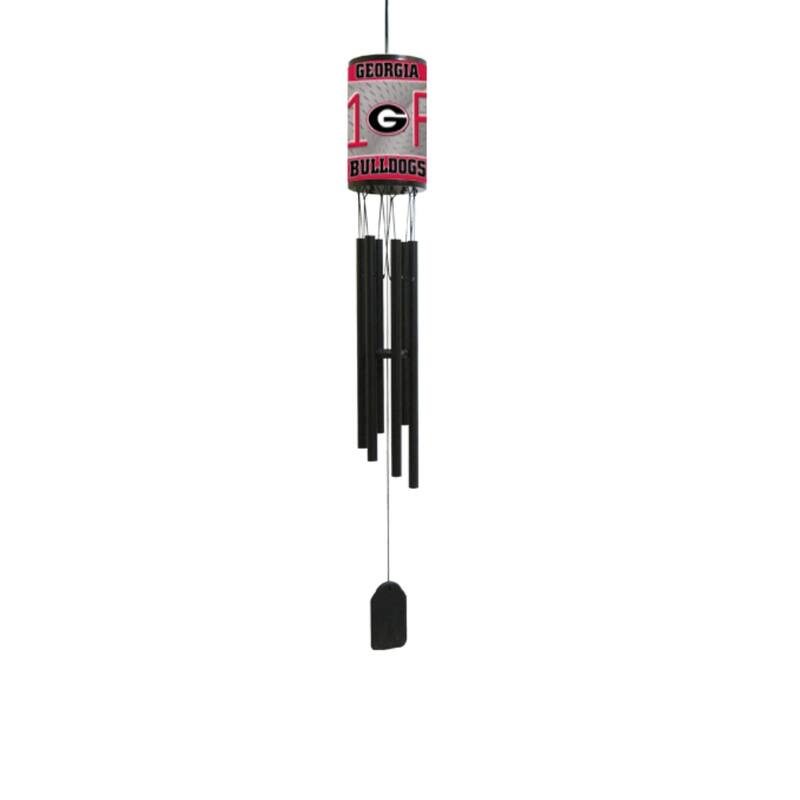 NCAA Wind Chime, #1 Fan with Team Logo, Georgia Bulldogs