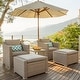 preview thumbnail 1 of 15, COSIEST Wicker 5-piece Outdoor Cushioned Lounge Conversational Set for Deck, Patio