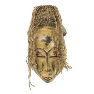 Handmade Ngondo Festival Wood Mask (Ghana) - 14.25