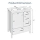 preview thumbnail 27 of 61, Modern Bathroom Vanity with Ceramic Sink, Soft-Close Storage Cabinet and Glossy Easy-Clean Countertop