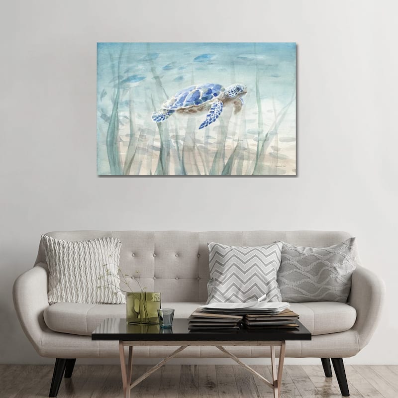 iCanvas "Undersea Turtle" by Danhui Nai Canvas Print - 32x48x1.5