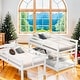 preview thumbnail 1 of 13, Separate Design Twin Size Triple Bunk Bed with Storage Staircase,3 Beds in 1 White