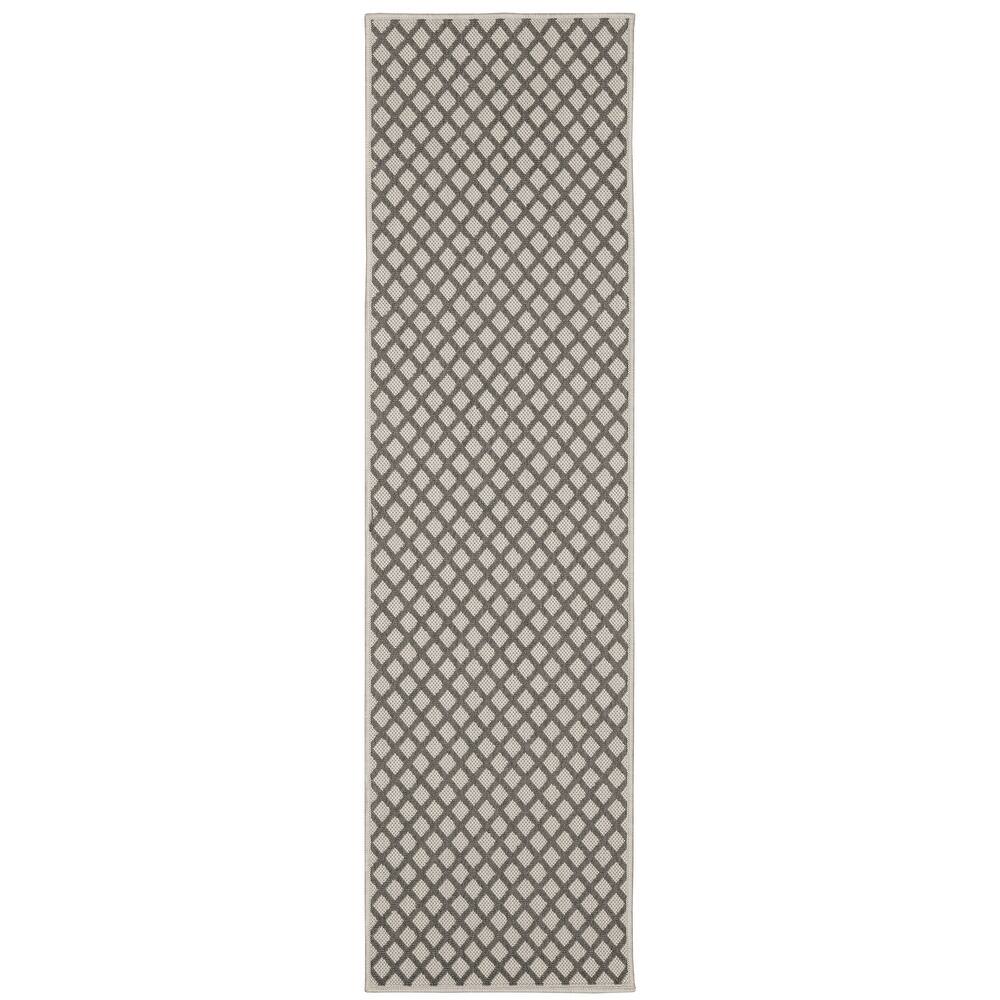 Vista Home Talcot Diamond Relief Gray Indoor/ Outdoor Area Rug