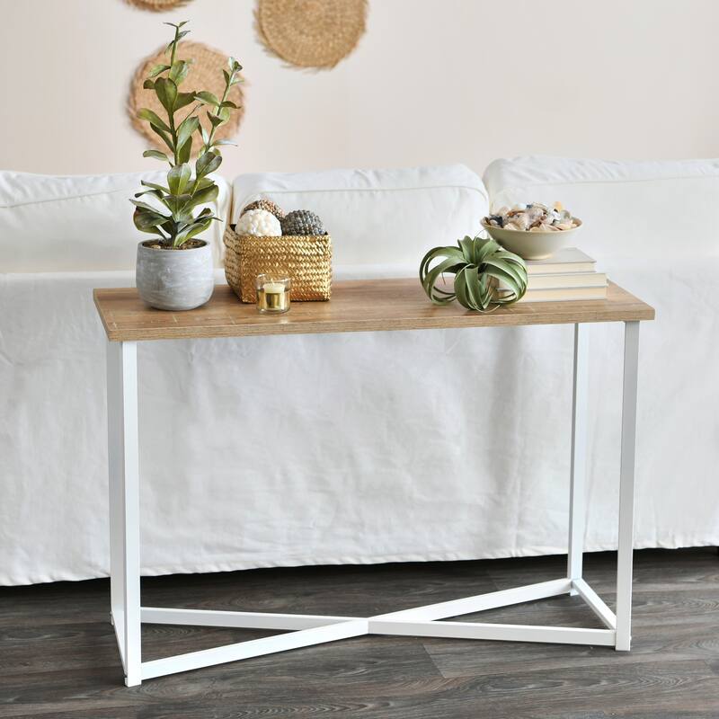 Household Essentials Console Table - Coastal Oak