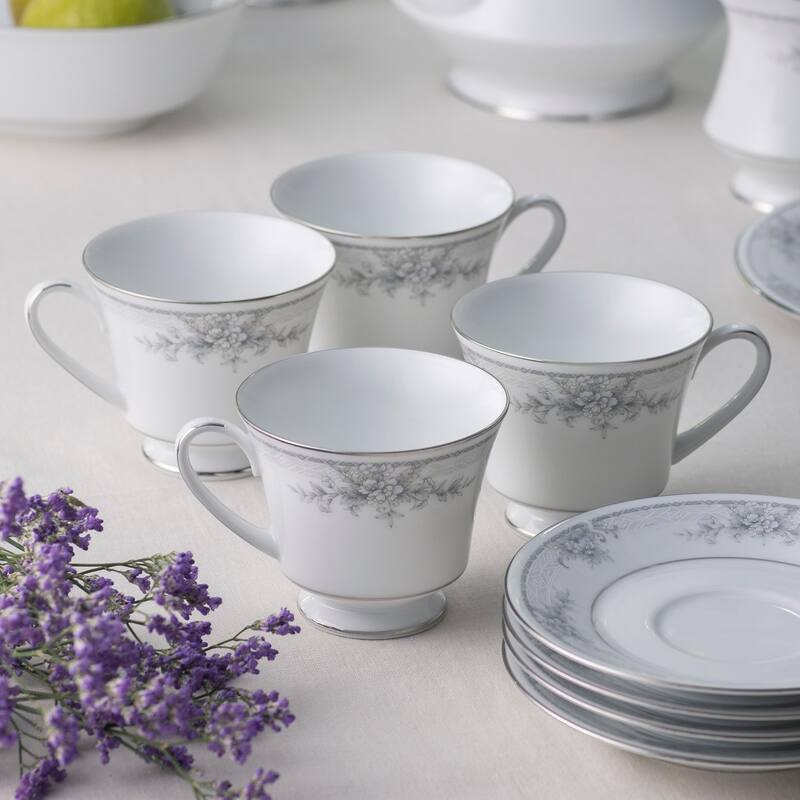 Noritake Sweet Leilani Set Of 4 Teacups, 8 oz.