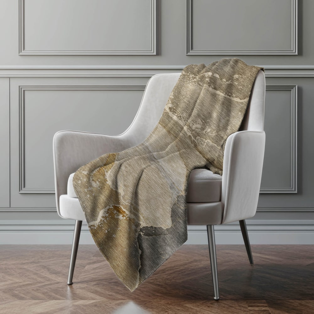 Premium Machine Washable Abstract Contemporary Sherpa Throw Blanket