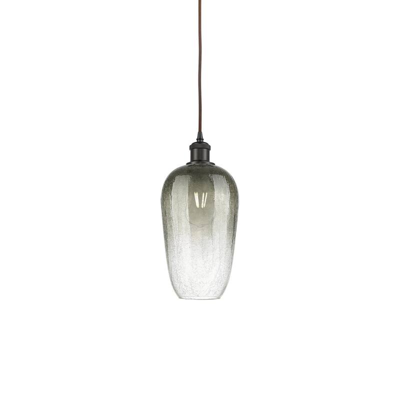 Innovations Lighting 516-1P-15-7 Brookhaven Flute Pendant Brookhaven - Oil Rubbed Bronze / Slate