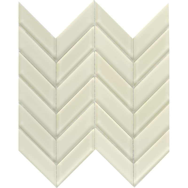 Emser Tile Edge - 12" x 12" Parallelogram Chevron Mosaic Wall Tile -