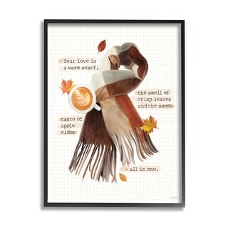 Stupell Your Love is A Warm Scarf Romantic Phrase Framed Wall Art ...