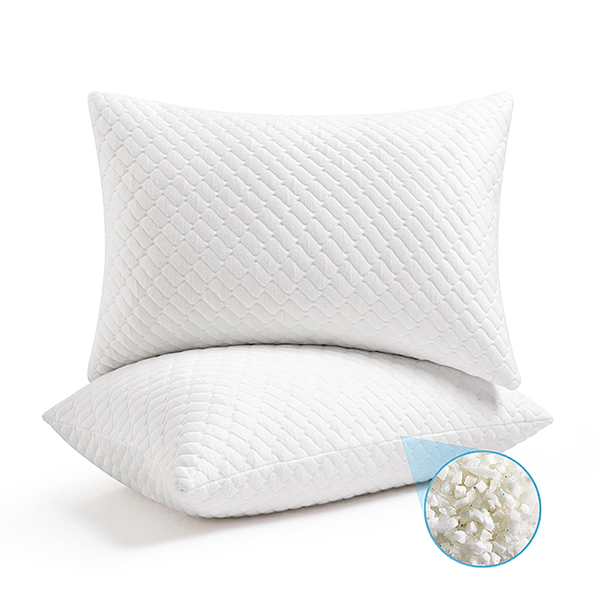 Pack of 2 Crescent Shredded Memory Foam Adjustable Bed
