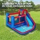 preview thumbnail 2 of 12, Sunny & Fun Compact Bounce-A-Round Inflatable Water Slide Park & Bounce House with Air Pump