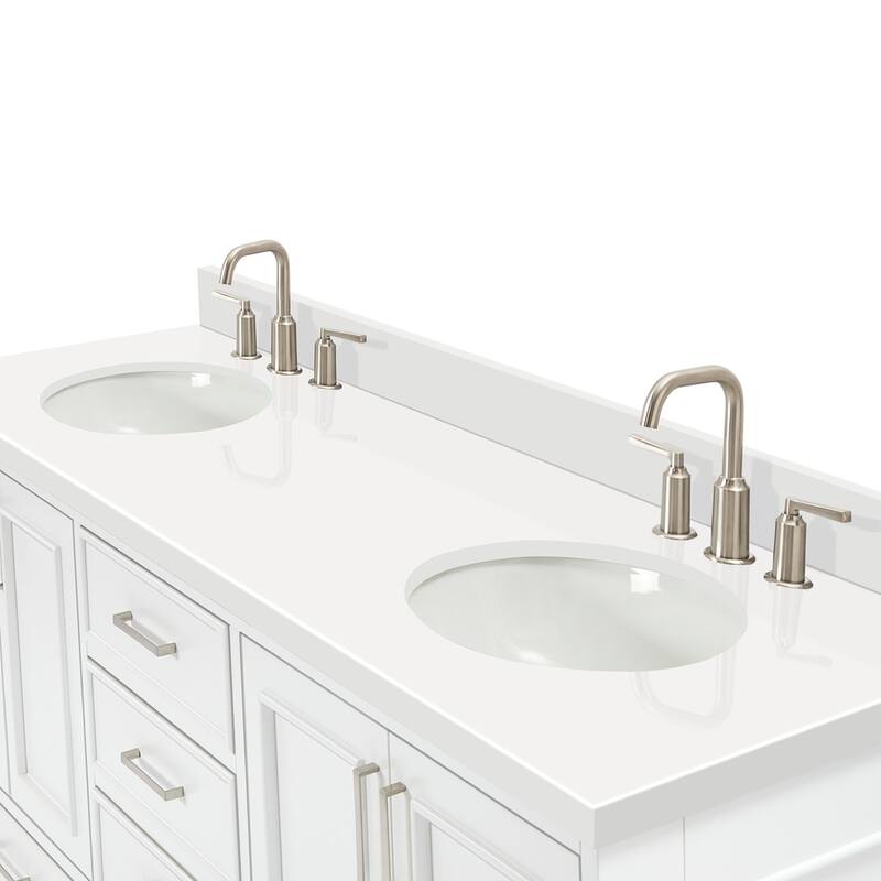 Ariel M073DWQOVO Stafford 73" Free Standing Double Basin Vanity Set