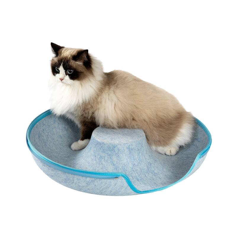 Adeco Cat Tunnel Bed with Ventilated Window for Indoor Cats