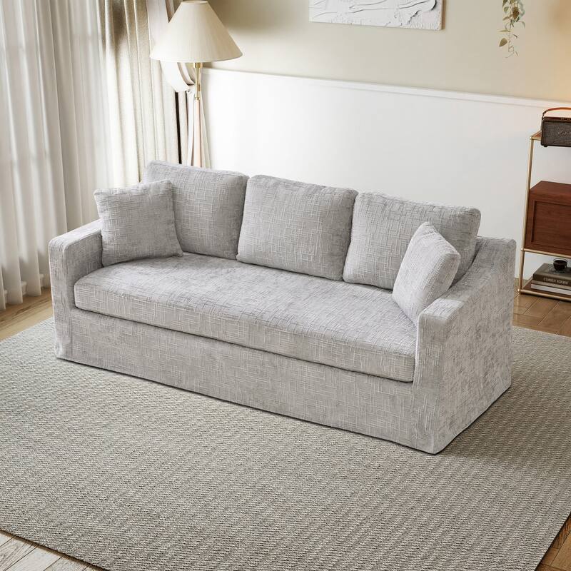 83.9"W Modern Casual Sofa With Removable Upholstery Cover