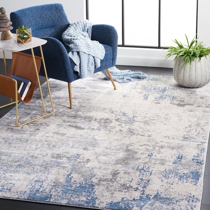 SAFAVIEH Invista Sanjukta Contemporary Abstract Rug - 4' x 6' - Grey/Blue