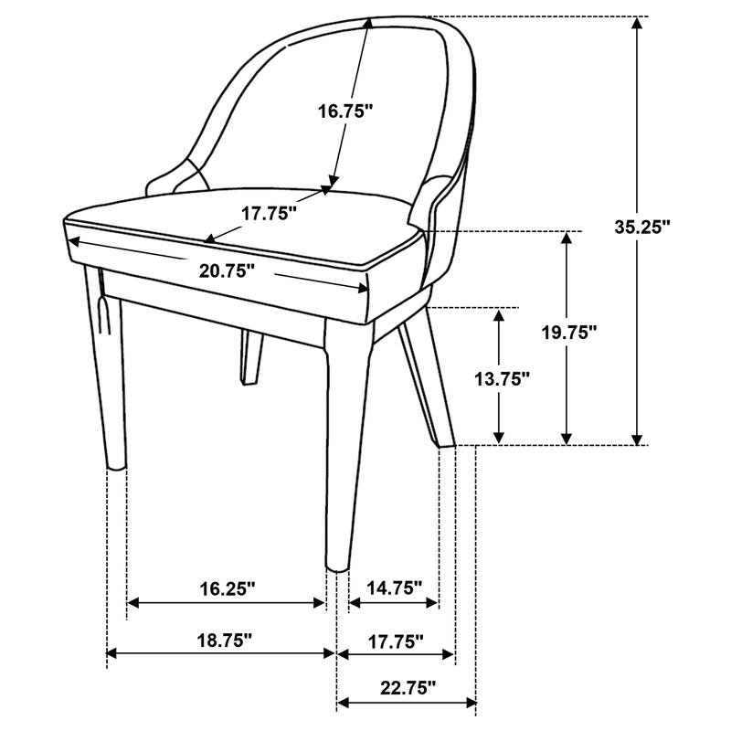 Blakely Beige Upholstered Dining Side Chair (Set of 2)