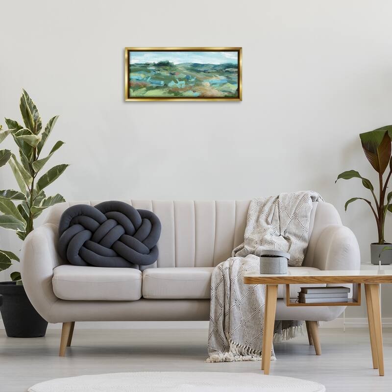 Stupell Painterly Landscape Greenery Framed Floater Canvas Wall Art Design By Carol Robinson