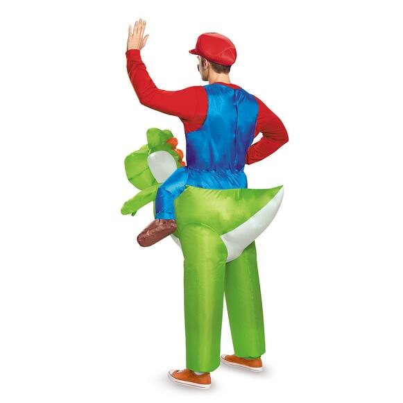 Shop Adult Mario Riding Yoshi Inflatable Costume Size Standard Standard One Size Overstock 16821739