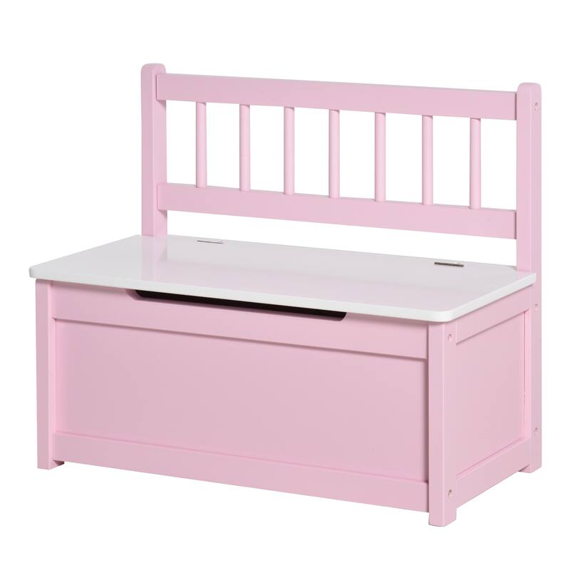 Anmytek Toddler Kids Storage Bench Toy Box with Large 27L Interior Toy Organizer for Playroom Bedroom Furniture