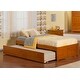 preview thumbnail 2 of 5, AFI Concord Twin Platform Bed with Footboard & Twin Trundle in Caramel Latte
