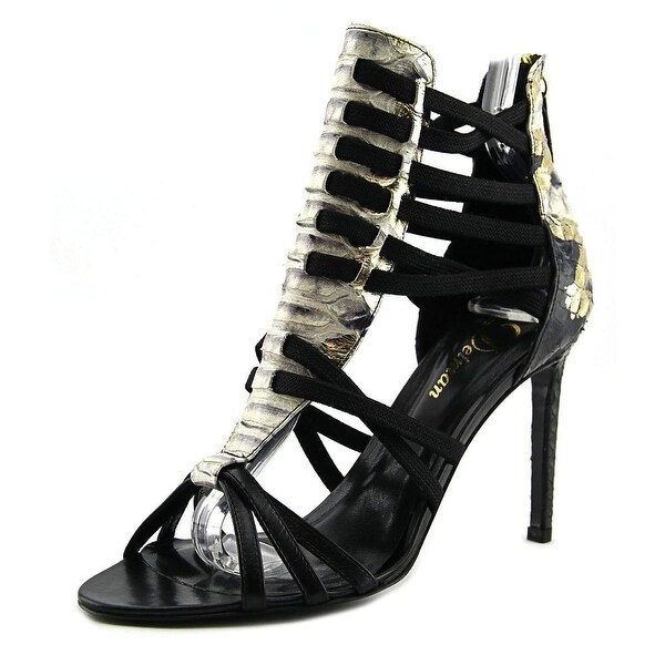 Delman Jacey Women Open-Toe Leather Heels