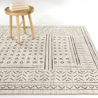 Rebetez Transitional Tribal Area Rug