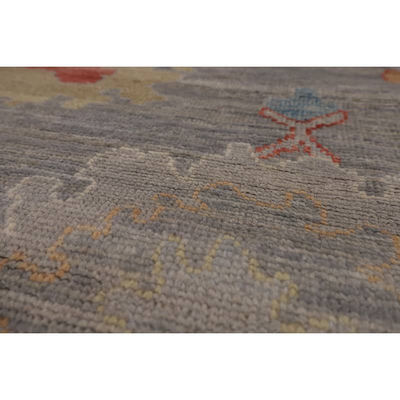 Oushak Turkish Large Area Rug Handmade Vegetable Dye Wool Carpet - 10'0"x 14'0"