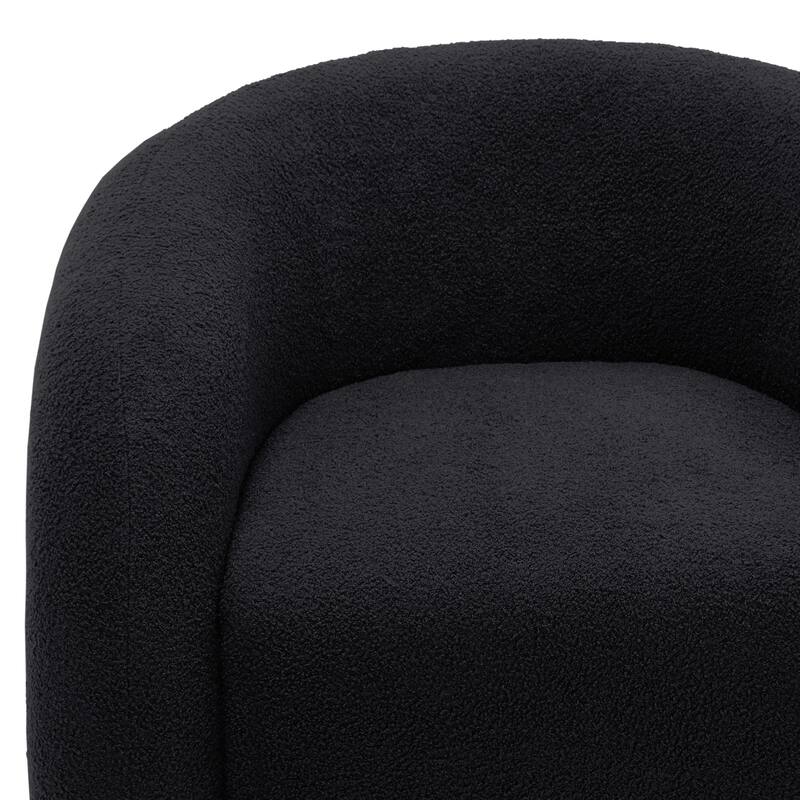 Upholstered Boucle Swivel Accent Chair