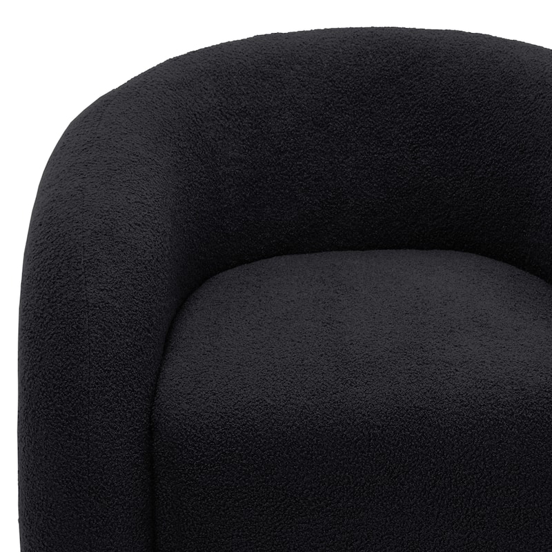 Upholstered Swivel Barrel Accent Chair Set of 2