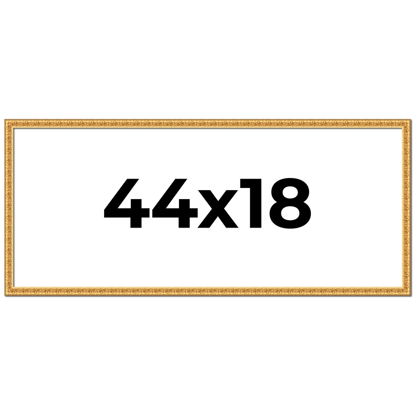 44x18 Frame Gold Real Wood Picture Frame Width 1 inches | Interior