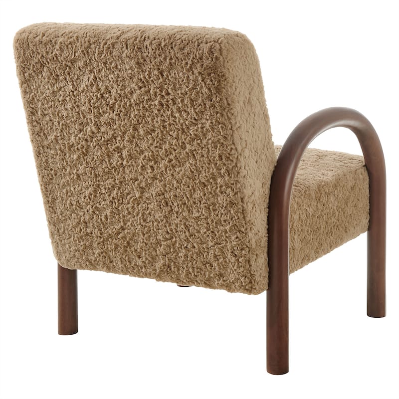 Lunet Faux Shearling Accent Armchair
