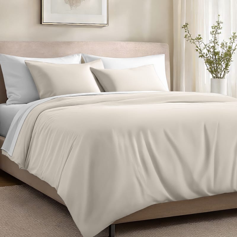 Bare Home Organic Cotton Duvet Cover Set - Smooth Sateen Weave