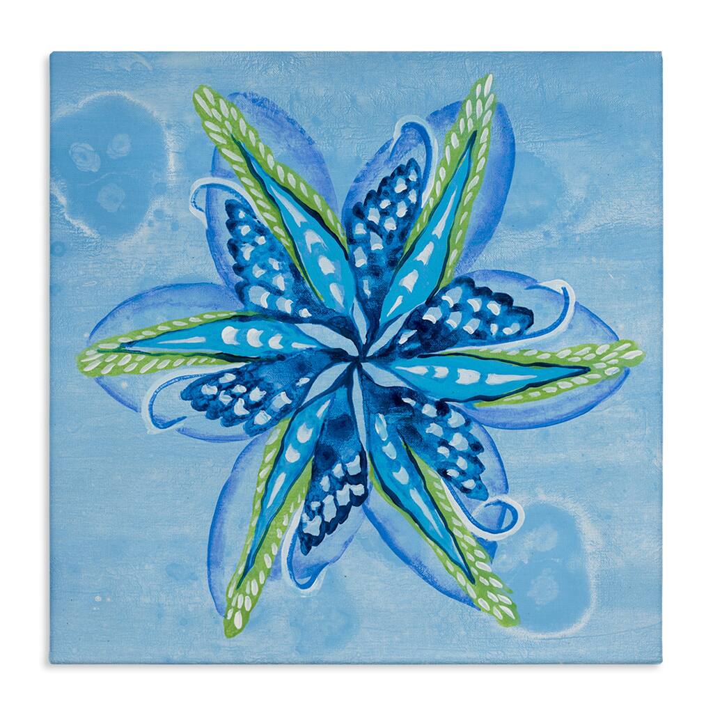 Stupell Star Shaped Abstract Flower Canvas Wall Art Design By Liz Jardine