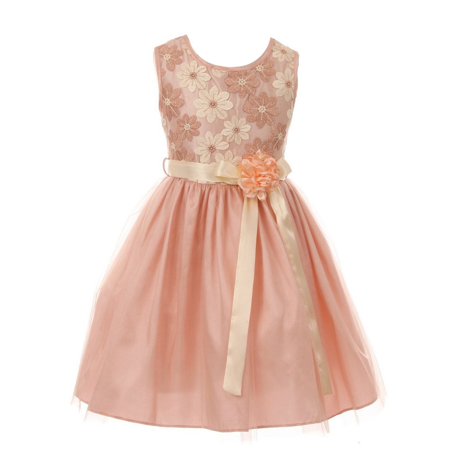 flower embellished dress