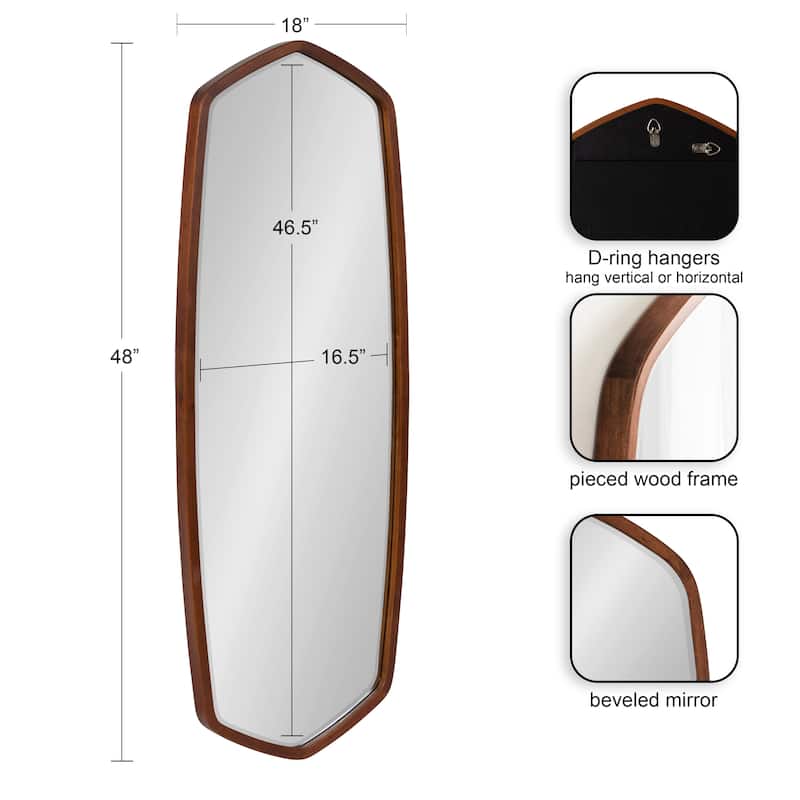 Kate and Laurel McLean Oval Wood Framed Mirror