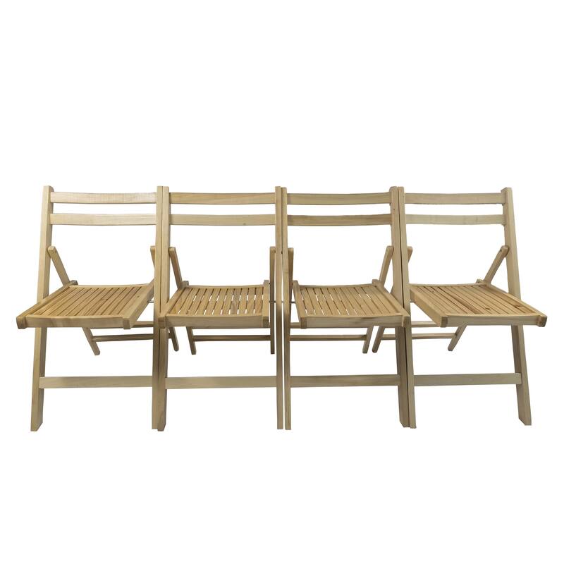 FOLDING CHAIR Set of 4 - Natural
