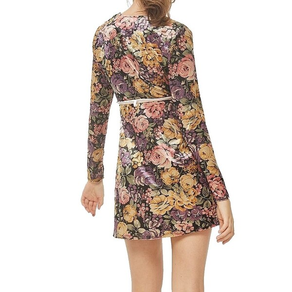 topshop velvet wrap dress