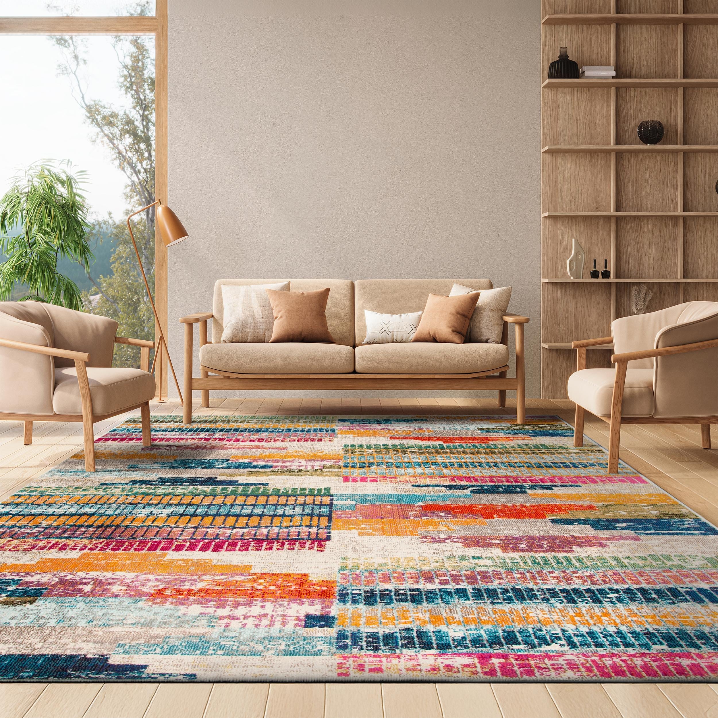 SAFAVIEH Madison Jocelyn Boho Distressed Rug