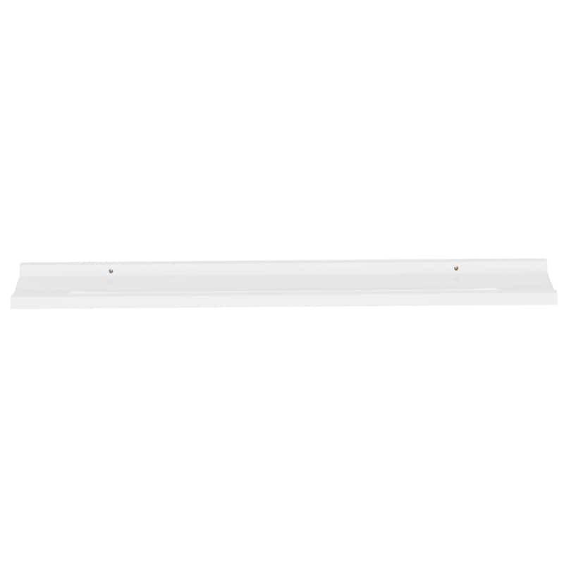 Yuli Modern Wall Shelf Set of 2, 39 Inch, White, Raised Ledge Design