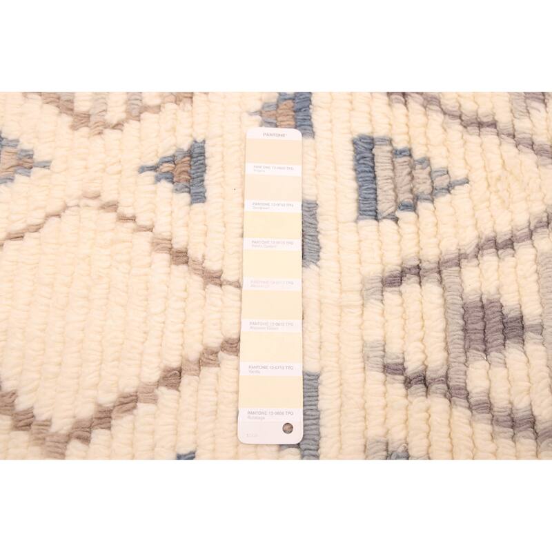 ECARPETGALLERY Hand-knotted Tangier Cream Wool Rug - 5'6 x 7'7