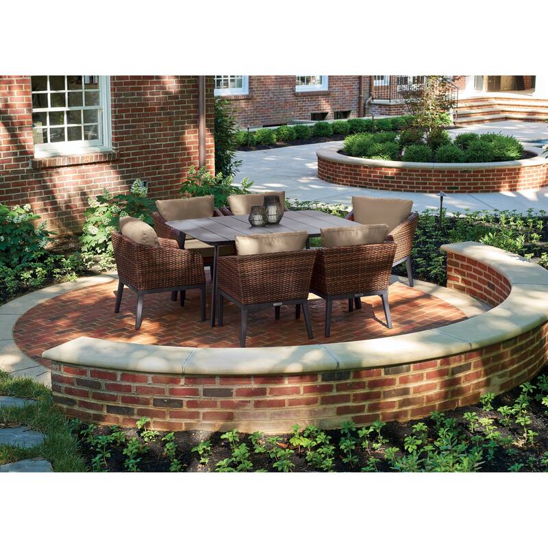 Oxford Garden Eiland 63-inch Powder Coat Carbon Rectangular Dining Table
