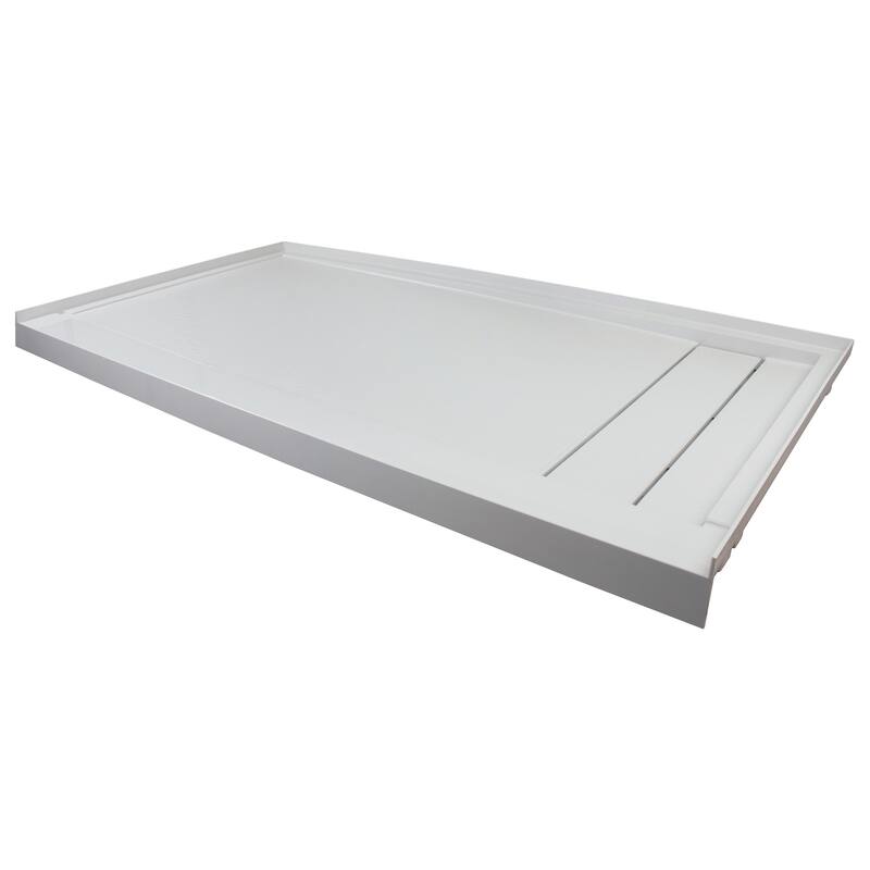 Transolid Linear 60" x 32" Alcove Shower Base with Right Hand Drain - 60" x 32" - 60" x 32"