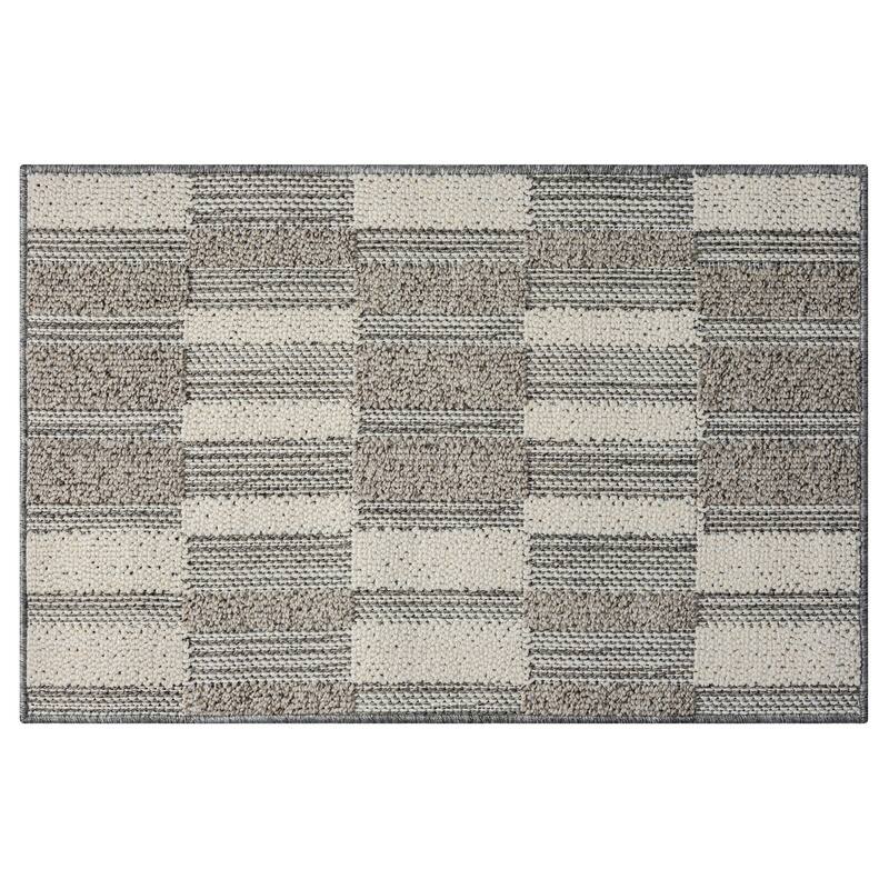 Terra by Obeetee Resort Boxes Rug - Cream/Onyx - 2' x 3'