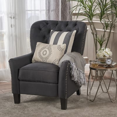 Roomfitters Modern Fabric Push Back Recliner, Comfortable Lounge Chair for Living Room, Bedroom