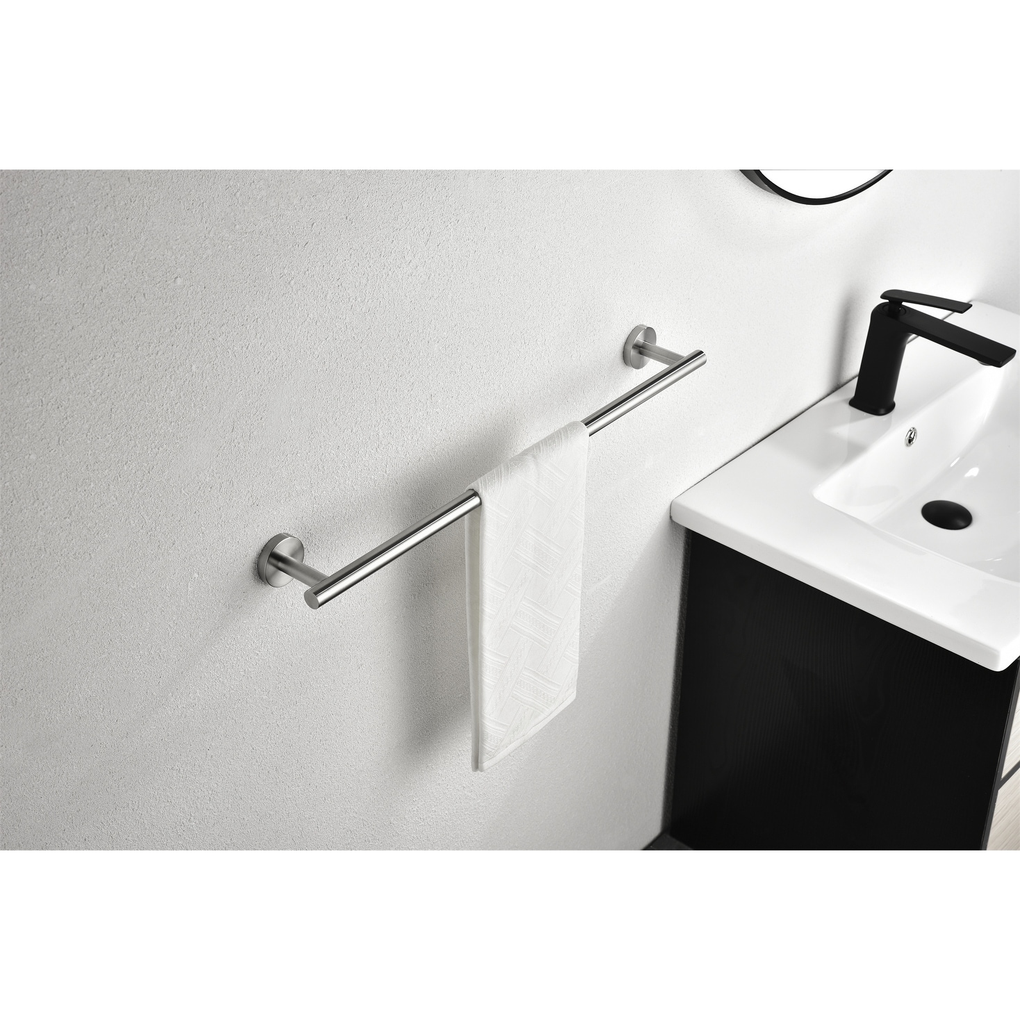 6 Piece Stainless Steel Bathroom Towel Rack Set Wall Mount Silver - Bed  Bath & Beyond - 34431671