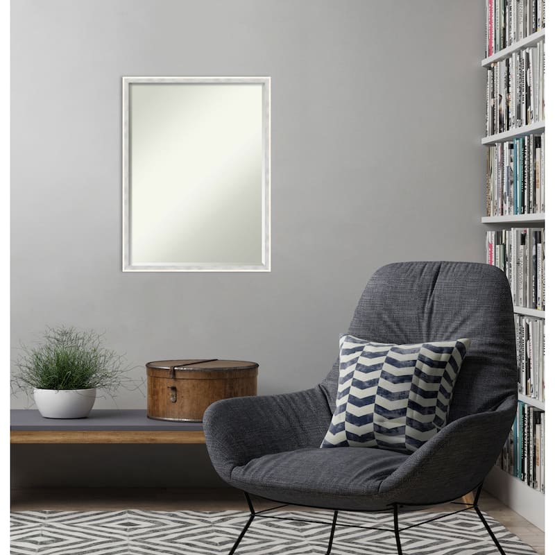 Paige Half-Inch-Bevel Wood Framed Wall Mirror - Glass Size 18x24